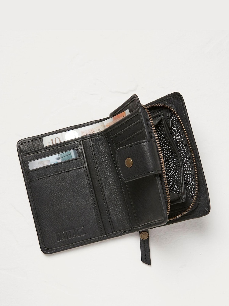 FatFace Etta Black Leather Zip Purse - Image 1 of 1