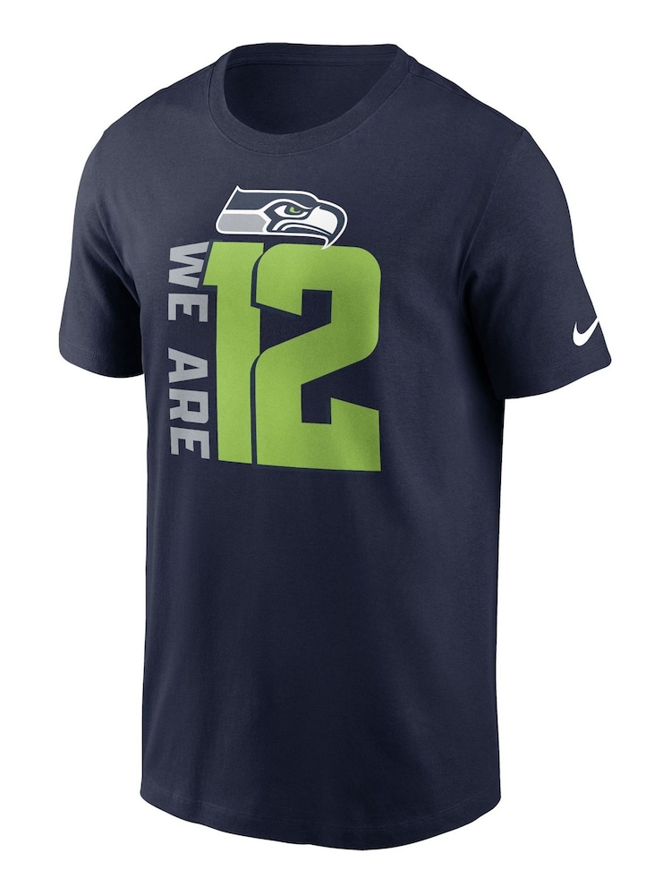 Fanatics Blue NFL Seattle Seahawks Local Essential 100% Cotton T-Shirt - Image 2 of 3