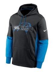 Fanatics NFL Carolina Panthers Therma Colour Block Black Hoodie - Image 2 of 3
