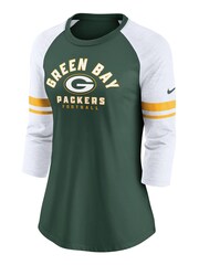 Fanatics Green NFL Bay Packers 3/4 Sleeve Fashion Top Womens - Image 2 of 3