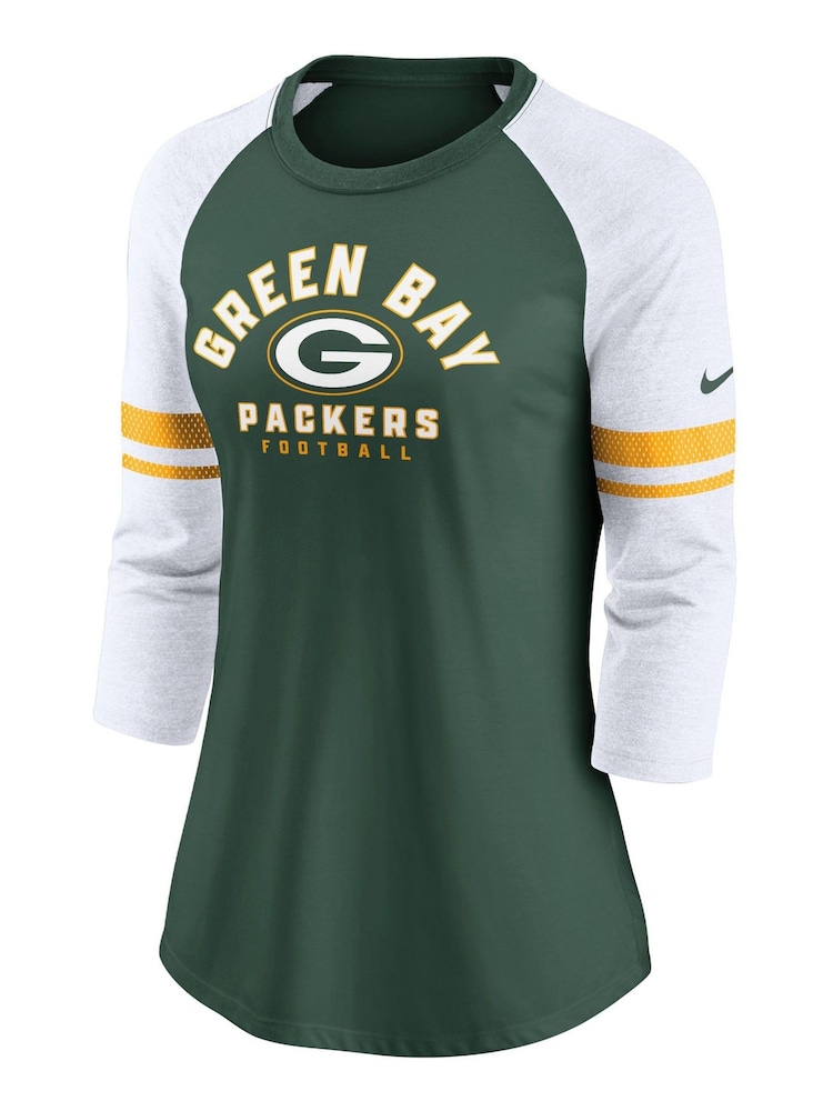 Fanatics Green NFL Bay Packers 3/4 Sleeve Fashion Top Womens - Image 2 of 3