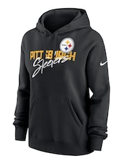 Fanatics NFL Pittsburgh Steelers Club Fleece Black Hoodie Womens - Image 2 of 3