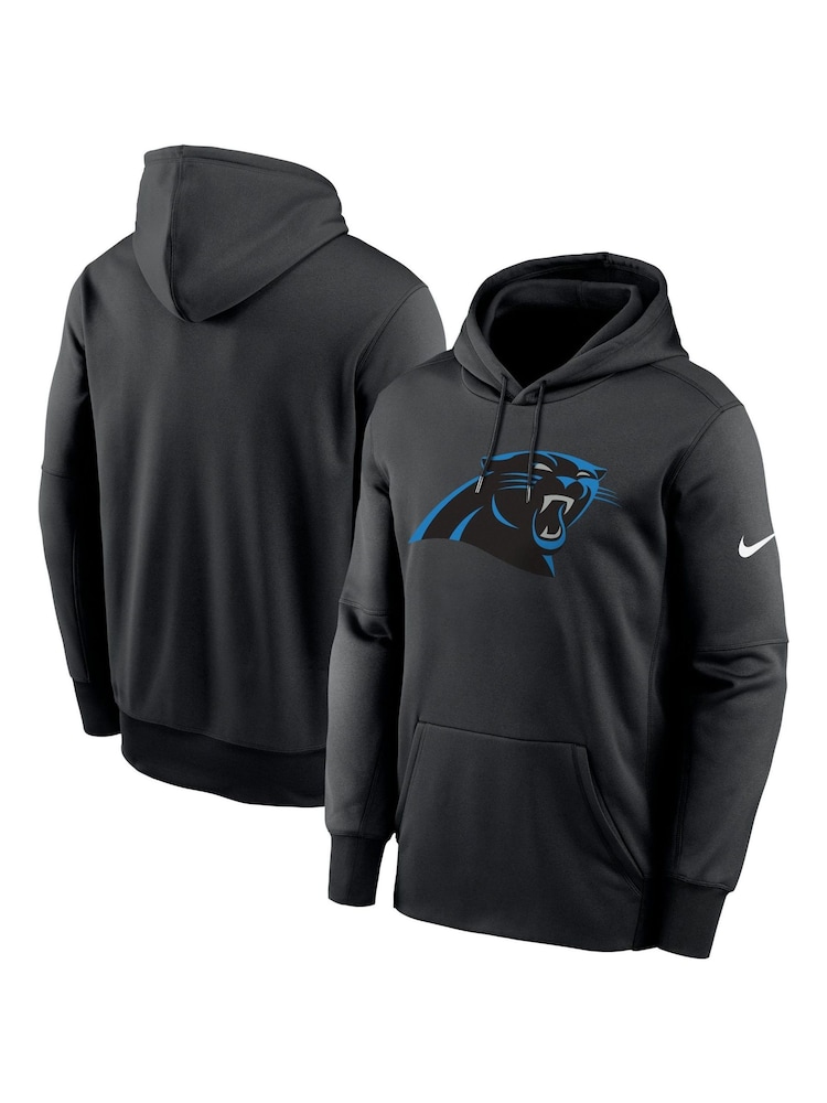 Fanatics NFL Carolina Panthers Therma Logo Black Hoodie - Image 1 of 3