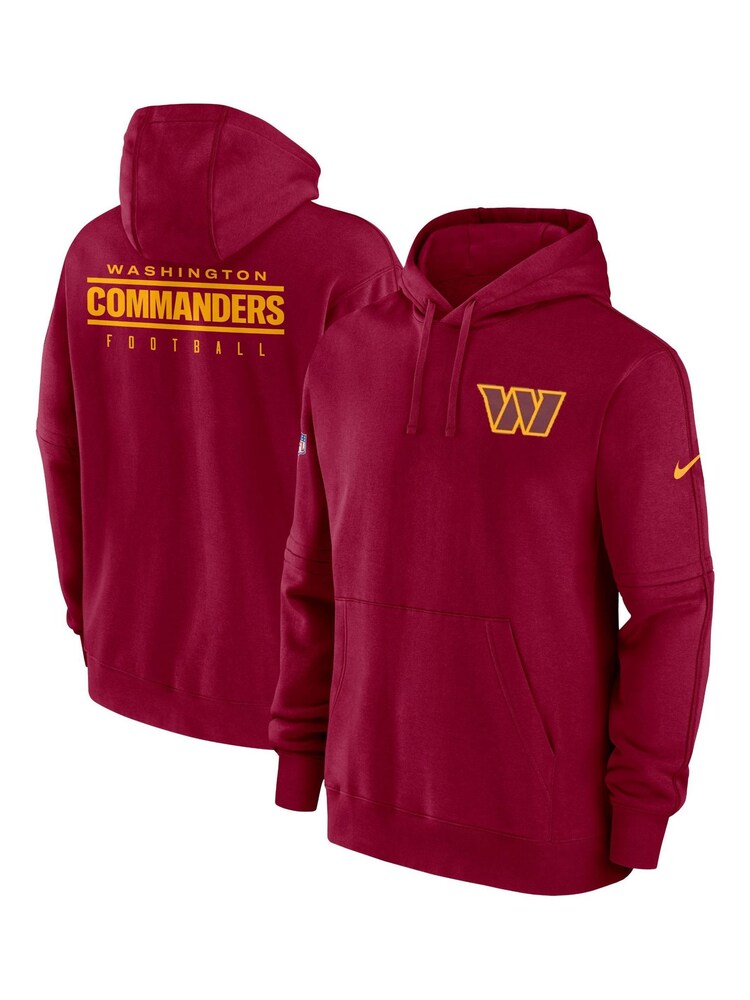 Fanatics Red NFL Washington Commanders Sideline Club Fleece Pullover Hoodie - Image 1 of 3