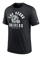Fanatics NFL Las Vegas Raiders Triblend Helmet Black T-Shirt - Image 2 of 3