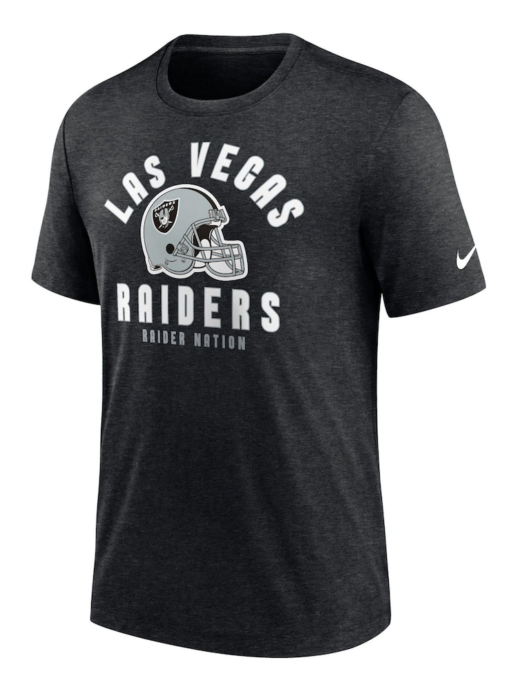 Fanatics NFL Las Vegas Raiders Triblend Helmet Black T-Shirt - Image 2 of 3 Fanatics NFL Las Vegas Raiders Triblend Helmet Black T-Shirt - Image 2 of 3
