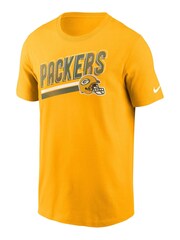 Fanatics NFL Yellow Bay Packers Essential Cotton Blitz Lockup 100% Cotton T-Shirt - Image 2 of 3