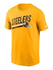 Fanatics Yellow NFL 100% Cotton Pittsburgh Steelers Essential Cotton Blitz Lockup T-Shirt - Image 2 of 3