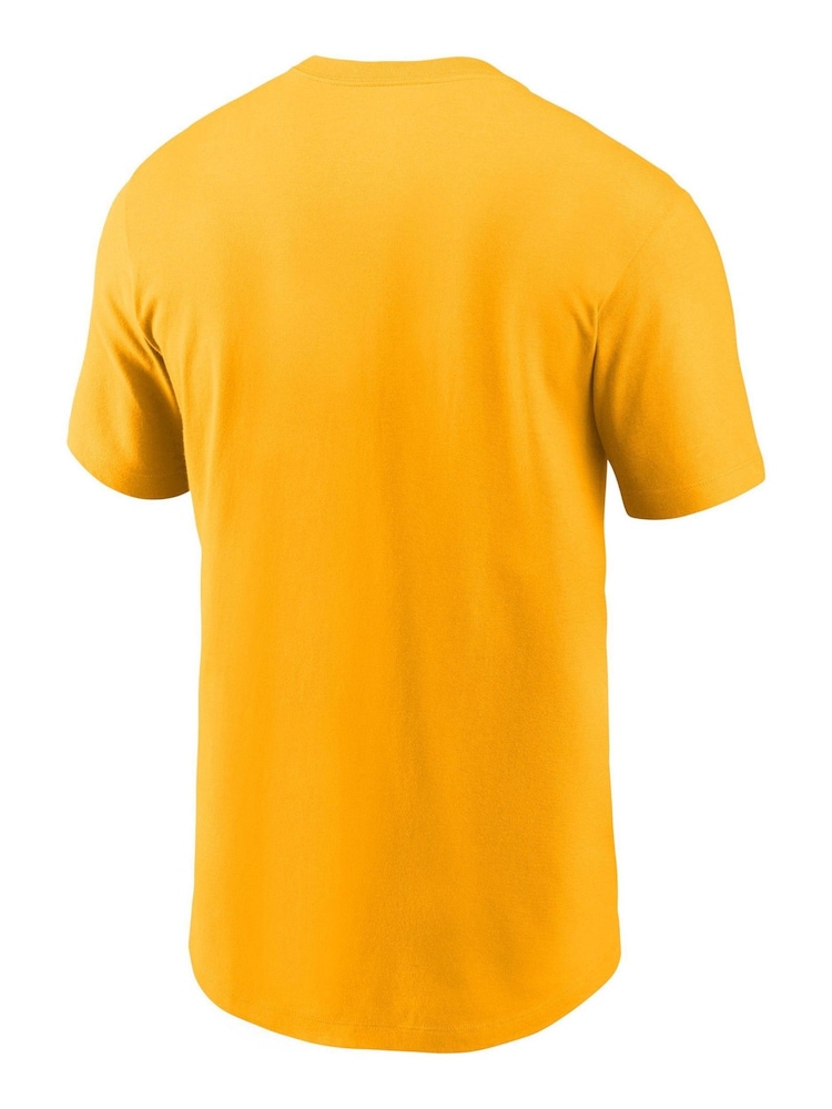 Fanatics Yellow NFL 100% Cotton Pittsburgh Steelers Essential Cotton Blitz Lockup T-Shirt - Image 3 of 3