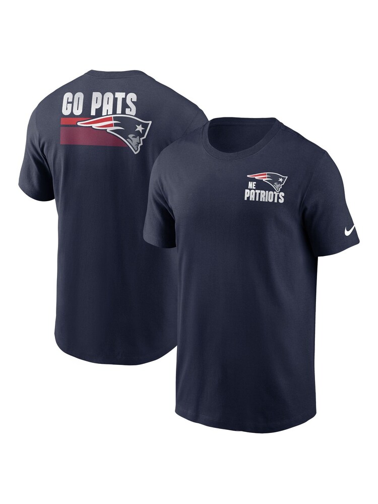 Fanatics Blue NFL New England Patriots Blitz Team Essential 100% Cotton T-Shirt - Image 1 of 3