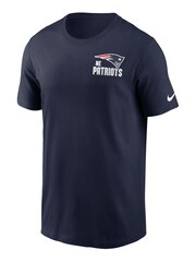 Fanatics Blue NFL New England Patriots Blitz Team Essential 100% Cotton T-Shirt - Image 2 of 3