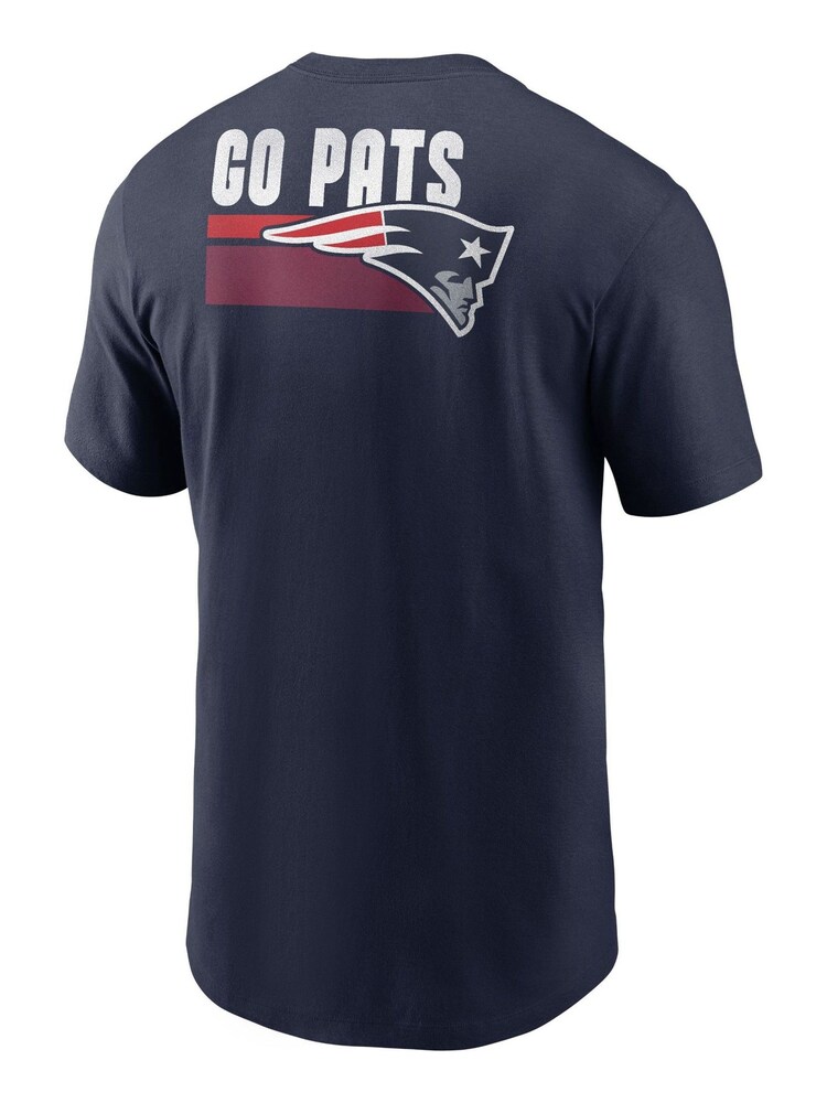 Fanatics Blue NFL New England Patriots Blitz Team Essential 100% Cotton T-Shirt - Image 3 of 3