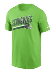 Fanatics Green NFL Seattle Seahawks Essential Cotton Blitz Lockup 100% Cotton T-Shirt - Image 2 of 3