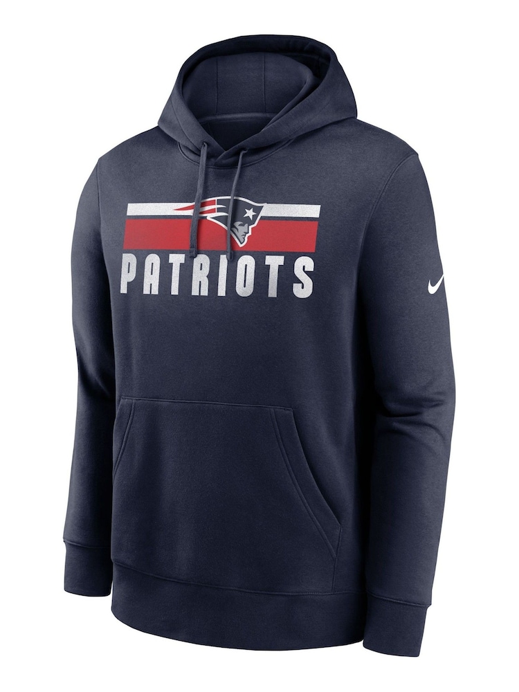 Fanatics Blue NFL New England Patriots Club Hoodie - Image 2 of 3 Fanatics Blue NFL New England Patriots Club Hoodie - Image 2 of 3