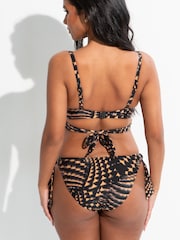Pour Moi Black Portofino High Leg Tie Side Bikini - Image 5 of 8