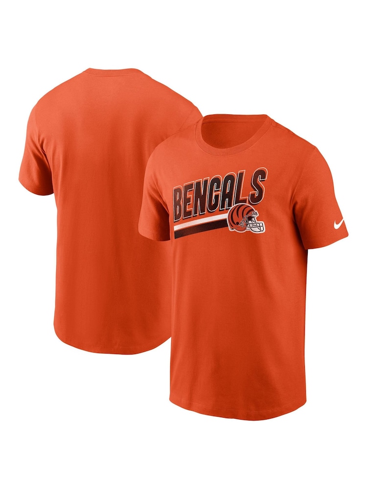 Fanatics Orange NFL Cincinnati Bengals Essential Blitz Lockup 100% Cotton T-Shirt - Image 1 of 3