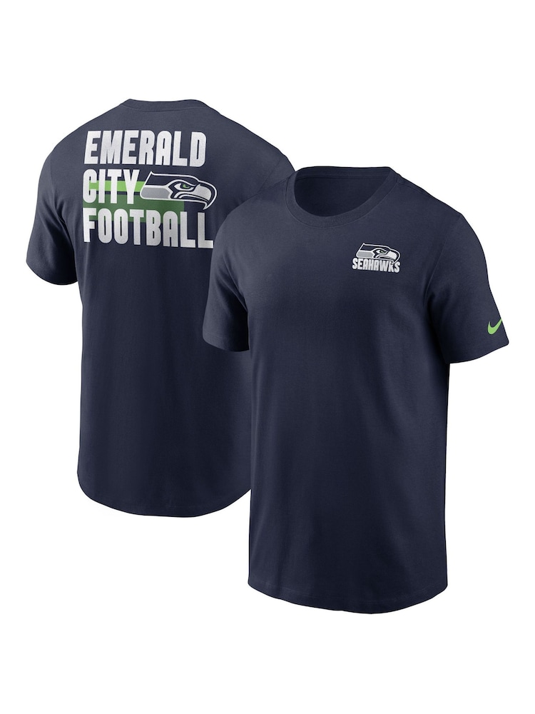 Fanatics Blue NFL Seattle Seahawks Blitz Team Essential 100% Cotton T-Shirt - Image 1 of 3