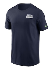 Fanatics Blue NFL Seattle Seahawks Blitz Team Essential 100% Cotton T-Shirt - Image 2 of 3