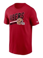 Fanatics Red NFL San Francisco 49ers Essential Blitz Lockup 100% Cotton T-Shirt - Image 2 of 3