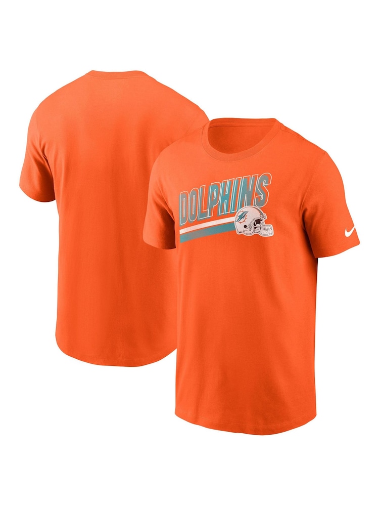 Fanatics Orange NFL Miami Dolphins Essential Blitz Lockup 100% Cotton T-Shirt - Image 1 of 3