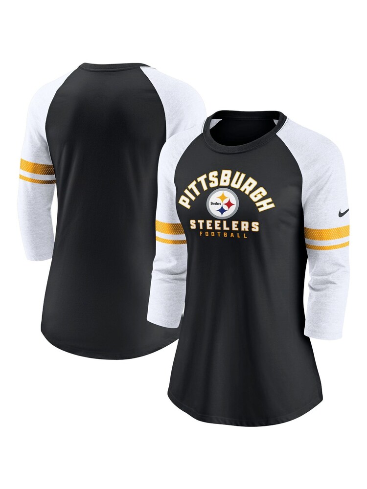 Fanatics NFL Pittsburgh Steelers 3/4 Sleeve Fashion Black Top - Image 1 of 3