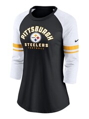 Fanatics NFL Pittsburgh Steelers 3/4 Sleeve Fashion Black Top - Image 2 of 3