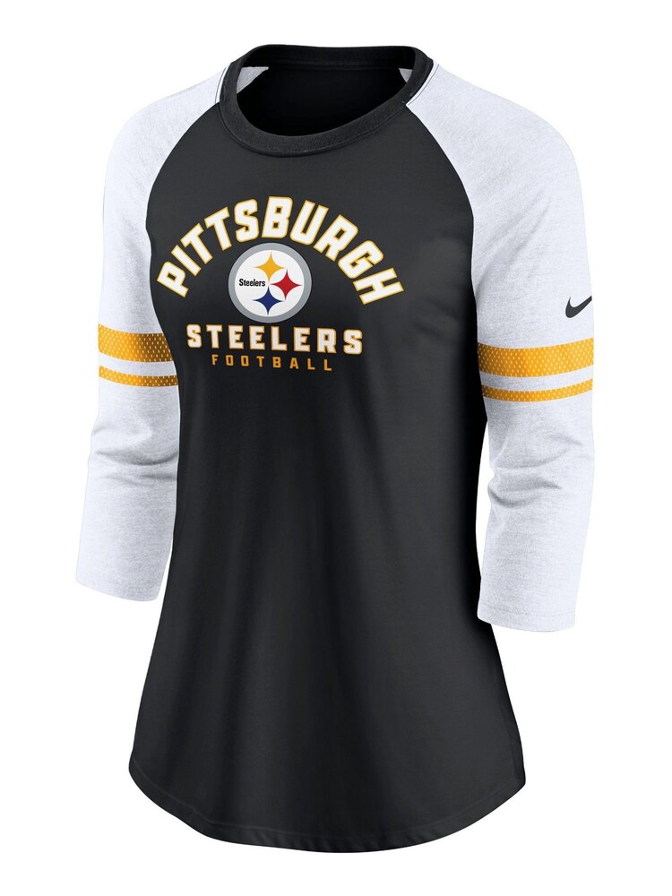 Fanatics NFL Pittsburgh Steelers 3/4 Sleeve Fashion Black Top - Image 2 of 3 Fanatics NFL Pittsburgh Steelers 3/4 Sleeve Fashion Black Top - Image 2 of 3