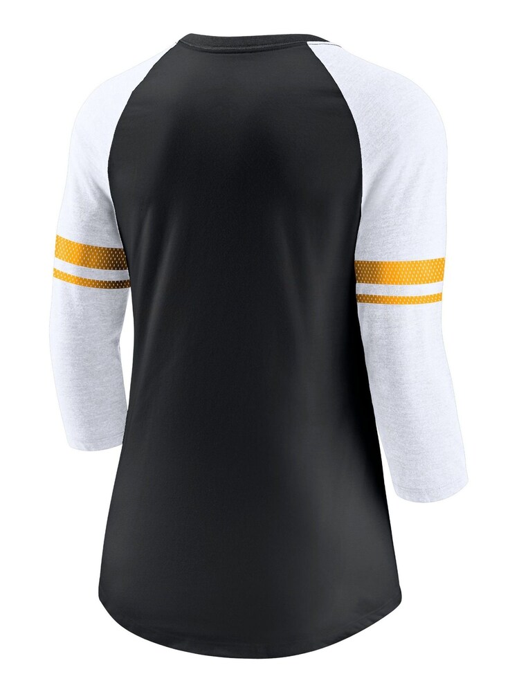 Fanatics NFL Pittsburgh Steelers 3/4 Sleeve Fashion Black Top - Image 3 of 3