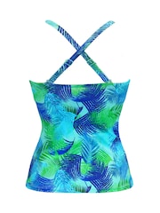 Pour Moi Blue Aruba Underwired Strapless Bandeau Tankini - Image 4 of 4
