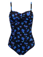 Pour Moi Black & Blue Santa Monica Removable Straps Tummy Control Swimsuit - Image 5 of 6