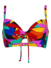 Pour Moi Multi Maya Bay Padded Underwired Tie Bikini Top - Image 3 of 4
