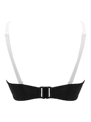 Pour Moi Black Padded Halterneck Fifth Avenue Underwired Longline Padded Bikini Top - Image 4 of 4