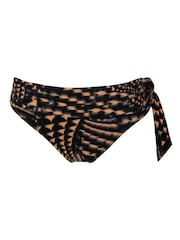 Pour Moi Dark Black Roll Top Portofino Tie Foldover Briefs - Image 4 of 5