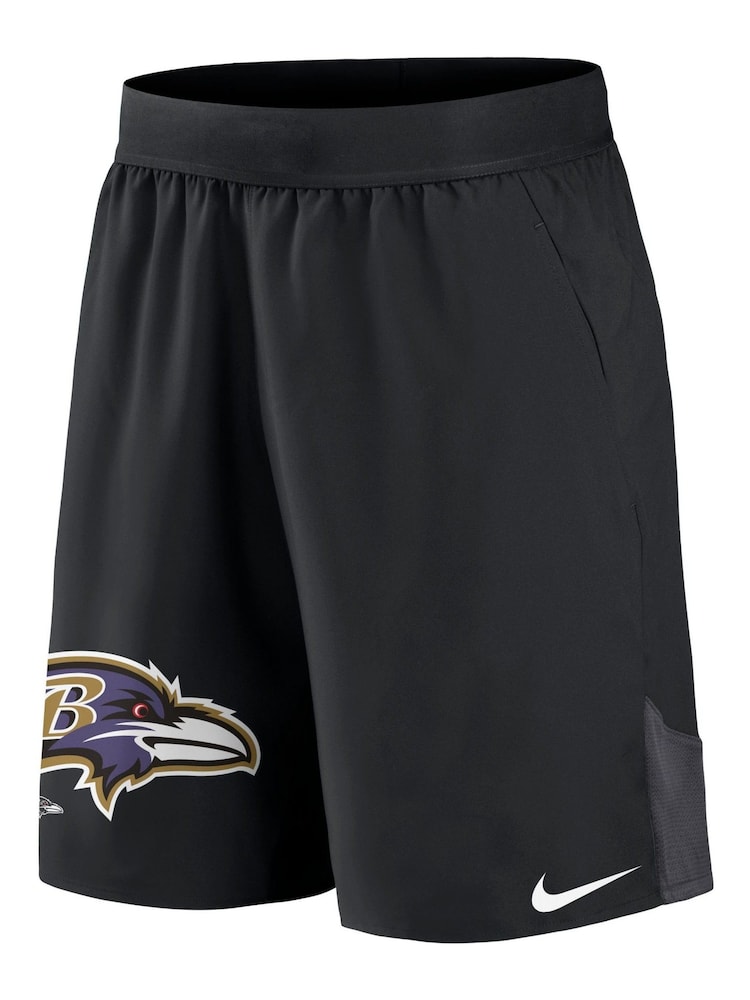 Fanatics NFL Baltimore Ravens Stretch Woven Black Shorts - Image 2 of 3
