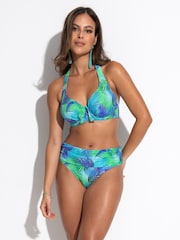 Pour Moi Blue Non Padded Underwired Aruba Bikini Top - Image 4 of 6