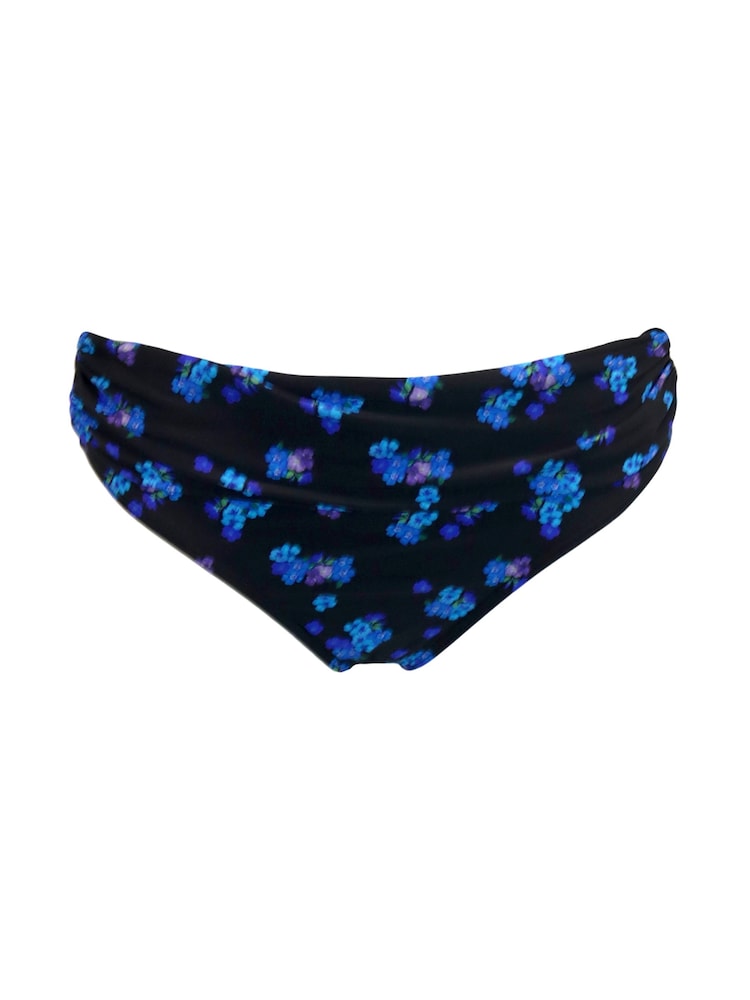 Pour Moi Black & Blue Roll Top Free Spirit Bikini Briefs - Image 2 of 4