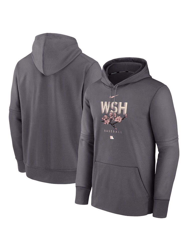 Fanatics Grey MLB Washington Nationals City Connect Therma Hoodie - Image 1 of 3