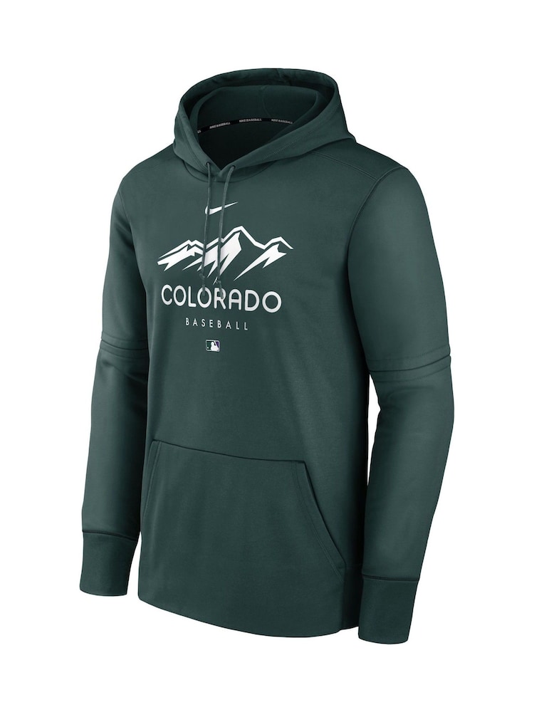 Fanatics Green MLB Colorado Rockies City Connect Therma Hoodie - Image 2 of 3