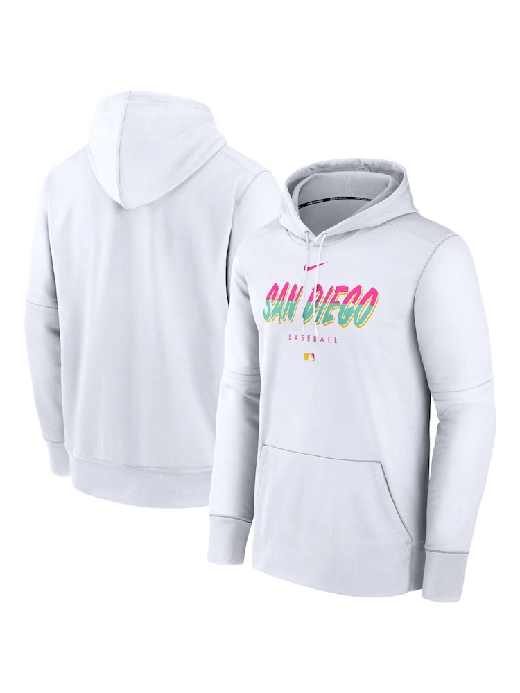 Fanatics MLB San Diego Padres City Connect Therma White Hoodie - Image 1 of 3