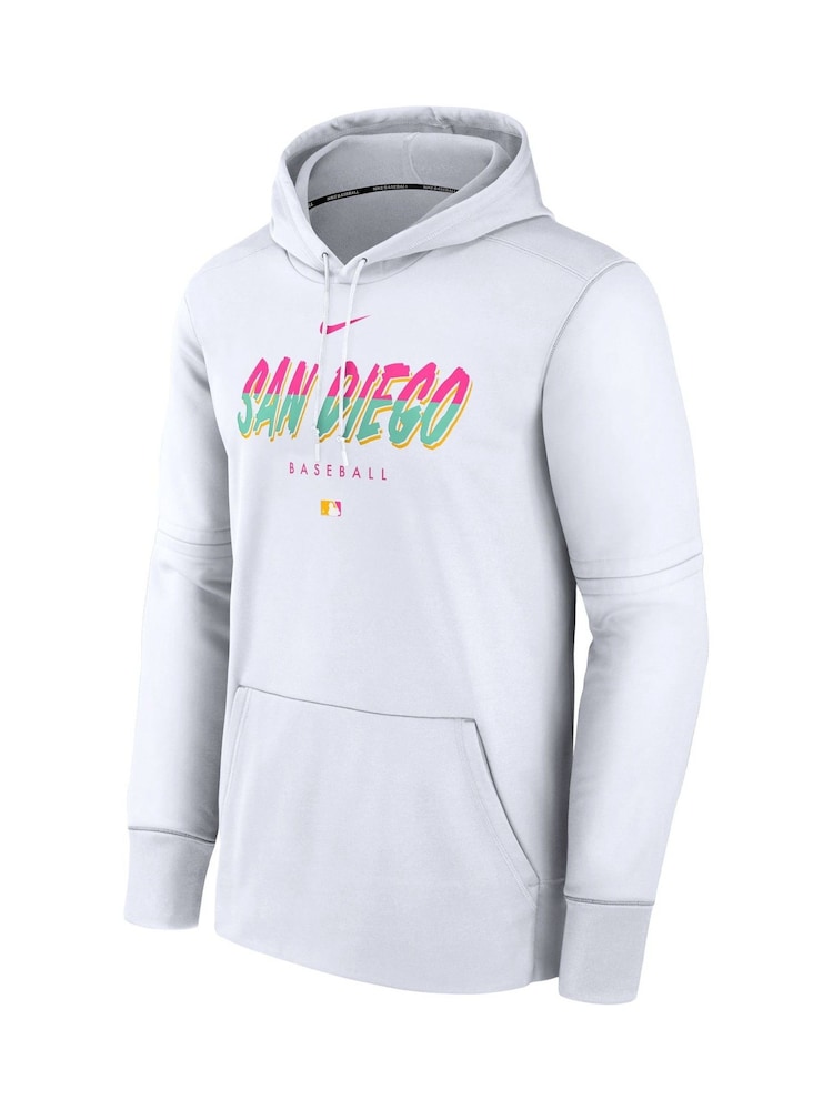 Fanatics MLB San Diego Padres City Connect Therma White Hoodie - Image 2 of 3