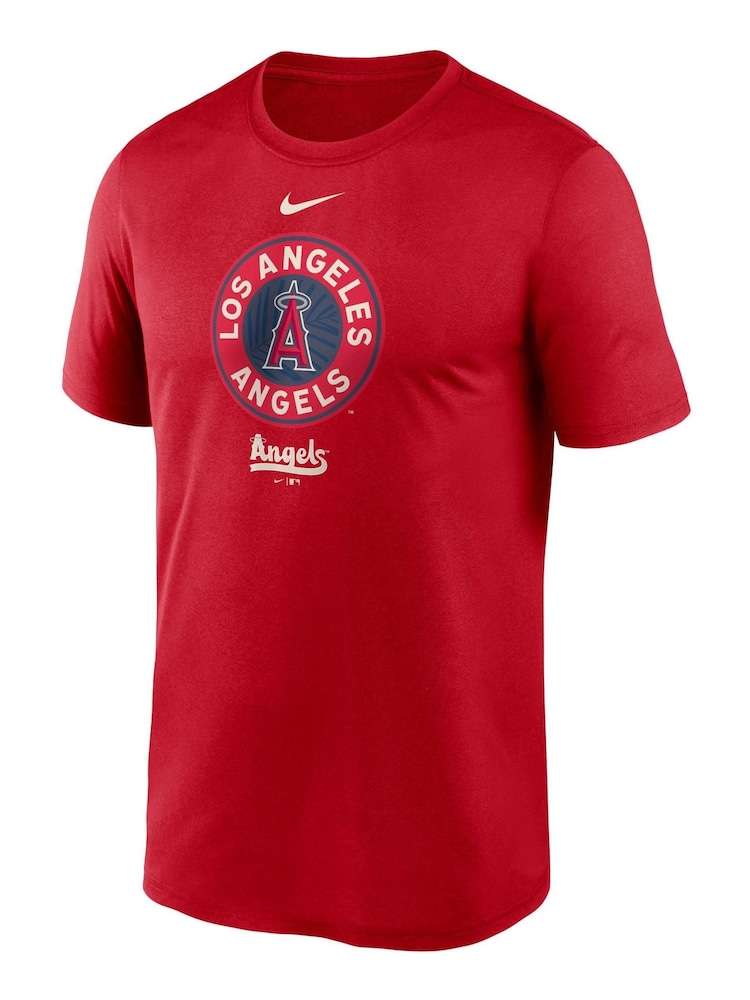 Fanatics Red MLB Los Angeles Angels of Anaheim City Connect Legend Practice Velocity T-Shirt - Image 2 of 3 Fanatics Red MLB Los Angeles Angels of Anaheim City Connect Legend Practice Velocity T-Shirt - Image 2 of 3