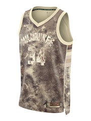 Fanatics NBA Milwaukee Bucks MVP Select Series Brown Baskeet Ball Jerseys- Giannis Antetokounpo - Image 2 of 3