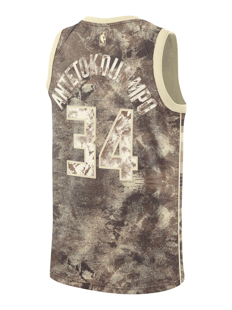 Fanatics NBA Milwaukee Bucks MVP Select Series Brown Baskeet Ball Jerseys- Giannis Antetokounpo - Image 3 of 3