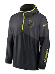 Fanatics Grey NFL Minnesota Vikings VOLT Woven Quarter Zip Jacket - Image 2 of 3