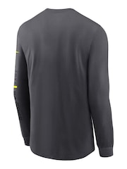 Fanatics Grey NFL Los Angeles Rams VOLT Long Sleeve Dri Fit Cotton T-Shirt - Image 3 of 3