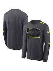 Fanatics Grey NFL New York Jets VOLT Long Sleeve Dri-FIT Cotton T-Shirt - Image 1 of 3