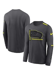 Fanatics Grey NFL Seattle Seahawks VOLT Long Sleeve Dri-FIT Cotton T-Shirt - Image 1 of 3