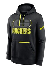 Fanatics Bay Packers Black Pullover Fleece Hoodie - Image 2 of 3