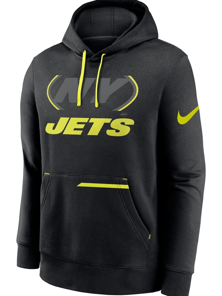 Fanatics New York Jets Black Pullover Fleece Hoodie - Image 2 of 3 Fanatics New York Jets Black Pullover Fleece Hoodie - Image 2 of 3