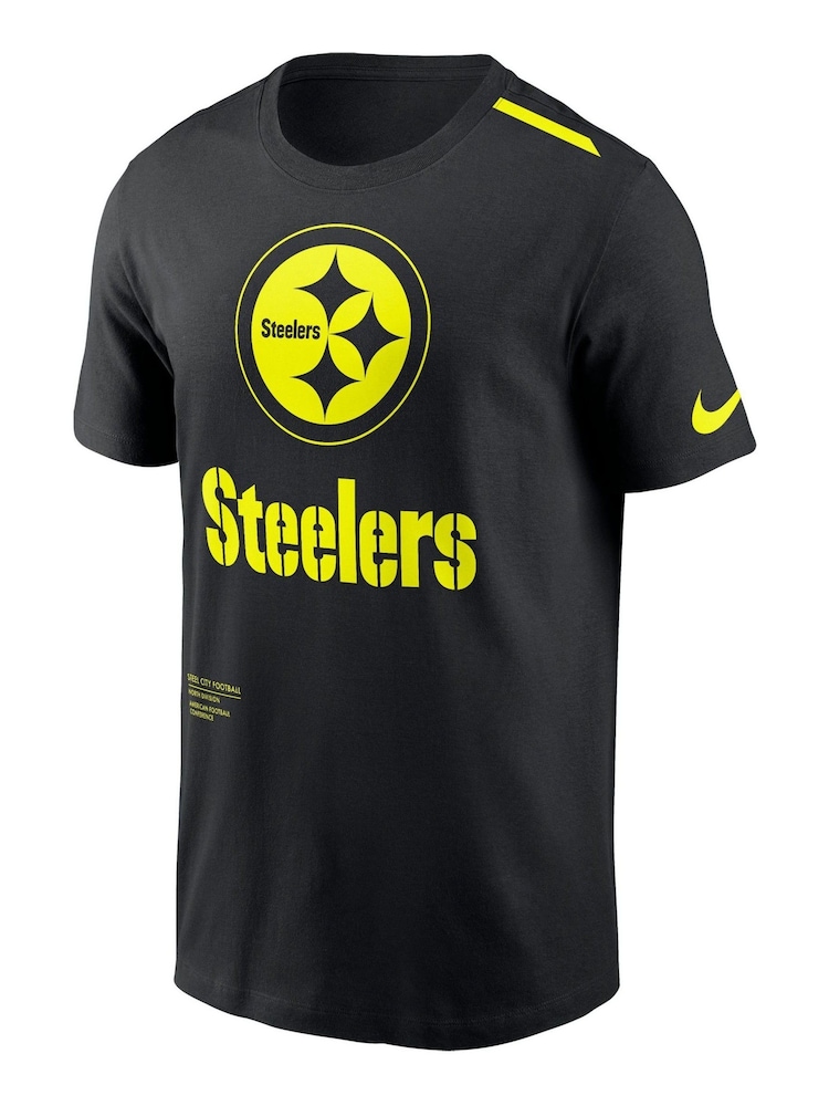 Fanatics NFL Pittsburgh Steelers VOLT Short Sleeve Dri-FIT Cotton Fanatics T-Shirt - Image 2 of 3 Fanatics NFL Pittsburgh Steelers VOLT Short Sleeve Dri-FIT Cotton Fanatics T-Shirt - Image 2 of 3